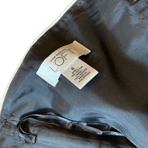 Loft Black And White Strapless Floral Dress, Size 6 - Picture 6 of 8